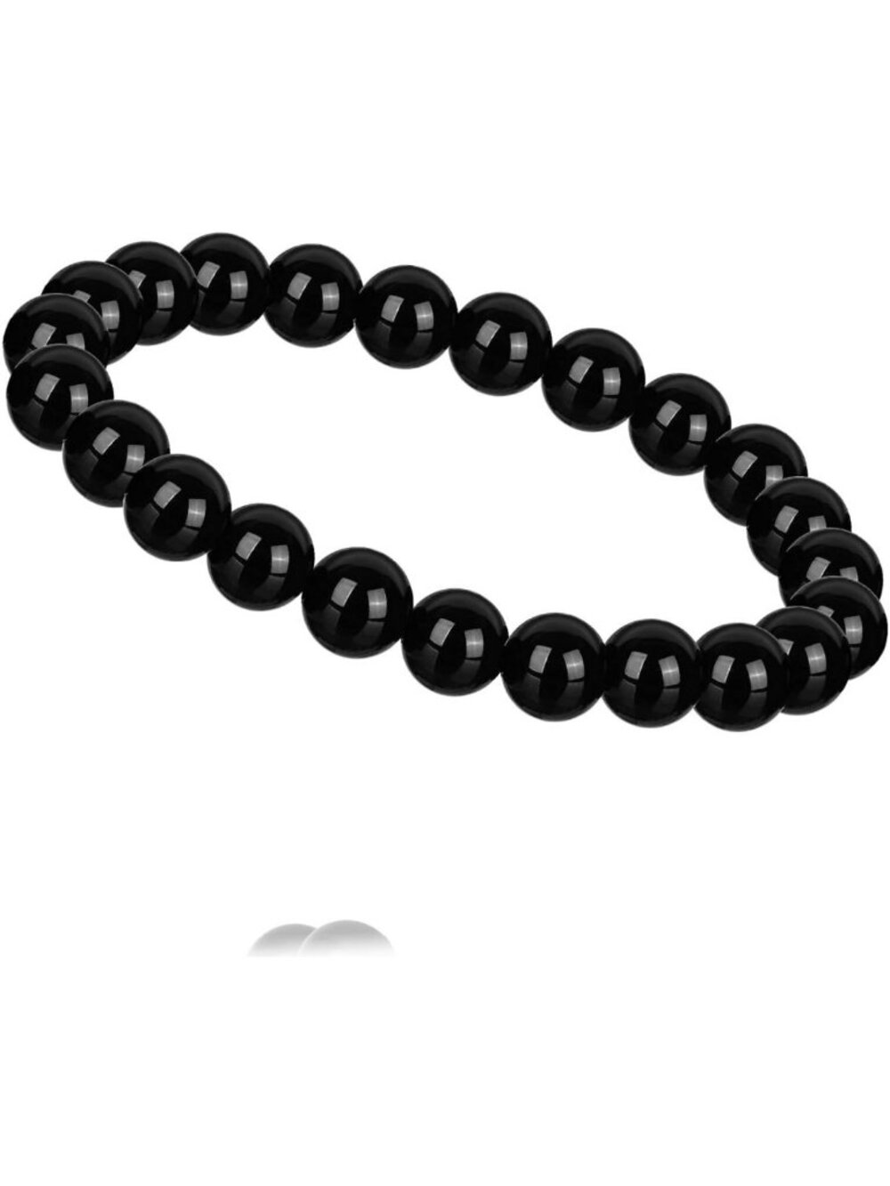 Handmade Obsidian Bracelet for Men & Women, Black Agate Lava Beads, Protection